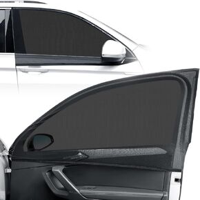 Mesh Car Window Shades - 4 Pack Side Full Window Screen Covers for Baby Camping Family Pet Privacy Protection When Parking, Breathable Sun Shade Fits Most Sedan SUV in Kuwait