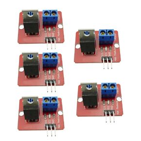 5PCS 3.3V/5V IRF520 Driver Module MOSFET Driver Modules MOS Tube Field Effect Transistor Microcontroller Driving Boards PWM Adjustment PWM Output 0-24V