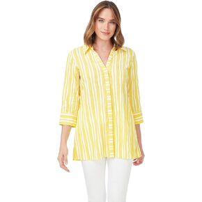 Foxcroft Women's Pamela 3/4 Sleeve Beach Stripe Tunic