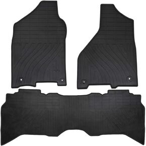 Car Floor Mats Custom Fit for Dodge Ram 1500 Crew Cab 2019 2020 2021 (NOT for Storage Under Rear Seat) Odorless Washable Heavy Duty Rubber (All Weather) Floor Liners Blue
