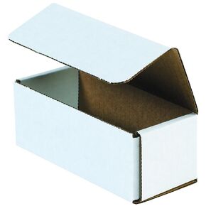 Aviditi White Corrugated Cardboard Mailing Boxes, 10" x 5" x 4", Pack of 50, Crush-Proof, For Shipping, Mailing and Storing
