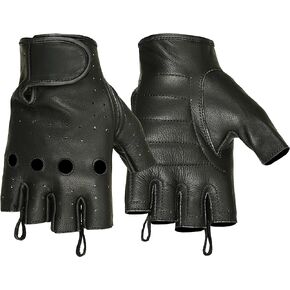 Hugger Women's Deerskin Water Resistance Fingerless Motorcycle Gloves