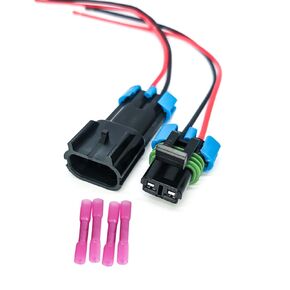 15300002 15300027 Metri-Pack 2-Pin 280 Series Male & Female Harness Connector Multi-Purpose Pigtail 15300014 12077411