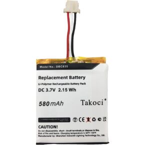 Replacement DBC835 DBC835-V2 Battery for ADT Wireless HD Doorbell Camera, 3.7V