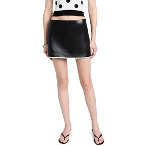 alice + olivia Women's Rubi Vegan Side Stripe Miniskirt in Saudi Arabia