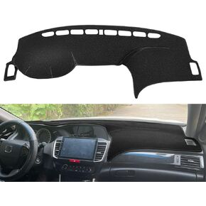 Yiz Dashboard Cover Dash Cover Mat Pad Carpet Custom Fit for Honda Accord 2013 2014 2015 2016 2017 (Black) Z15