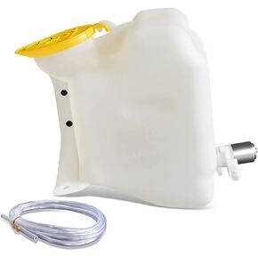 DNA Motoring OEM-WT-CH1288143 خزان سائل غسالة الزجاج الأمامي على طراز المصنع مع غطاء مضخة متوافق مع رانجلر 1997-2002