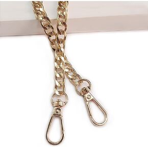 RILOMBAO 47"(120cm) Purse Chain Replacement Flat Chain Strap Heavy Duty Iron Purse Chain Gold 1 Pack for Shoulder Cross Body Handbag Purse Making Supplies