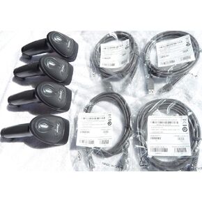 Lot 4 Zebra Motorola Symbol LS2208 Barcode Scanner with USB Cable (Black)