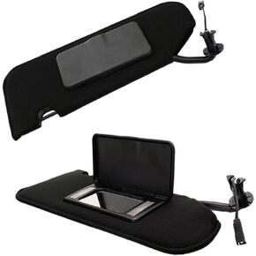 Upgrade Sun Visors,Compatible with Chevrolet C6 Corvette 2005-2013, with Vanity Mirror and LED Lighted, Sun Shades Replacement for Left Driver and Right Passenger Side,Replaces 23142243 23142245