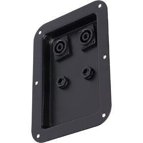 Yoidesu Speaker Junction Box, 4 Core Socket Jack Plate Dual 6.35 Plug Speaker Junction Box Connector for 12 Inch 15 Inch 18 Inch Stage Speaker