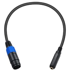 Poyiccot Speakon Female to 1/4 Speaker Cable, 1.5ft Speakon to 1/4 TRS Cable, 22AWG Speakon Female Connector to 1/4 TRS Female Audio Speaker Cable for Heavy Duty Cord Amplifier/Mixer