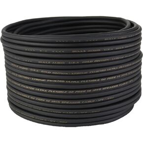 Bullz Audio BGES14.100 100' 14 Gauge AWG Car Home Audio Speaker Wire Cable Spool (Black)