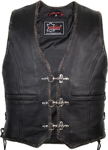 Men's motorcycle leather vest with an eagle embossing (L) in Saudi Arabia