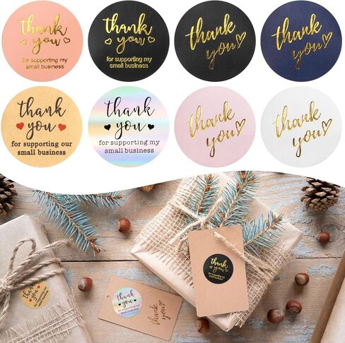 Thank You Stickers Small Business - 6 Rolls 3000 Pieces Thank You for Supporting My Small Business Stickers Labels for Envelopes, Bubble Mailers and Gift Bags Packaging, 1 Inch，500 Pieces Each Roll in Saudi Arabia