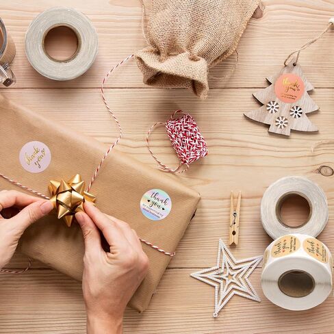 Thank You Stickers Small Business - 6 Rolls 3000 Pieces Thank You for Supporting My Small Business Stickers Labels for Envelopes, Bubble Mailers and Gift Bags Packaging, 1 Inch，500 Pieces Each Roll in Saudi Arabia