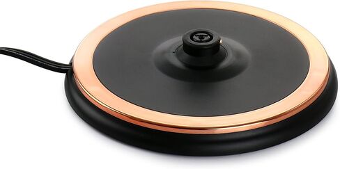 غلاية شاي كهربائية ميجاشيف سعة 1.8 لتر نصف دائرة مع منظم حرارة باللون الأبيض in Kuwait