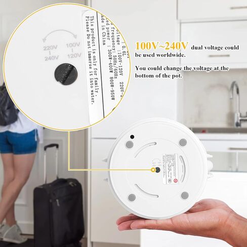 طباخ كهربائي قابل للطي، غلاية كهربائية صغيرة، وعاء تسخين قابل للطي، وعاء غليان الماء مع باخرة 100-240 فولت in Kuwait