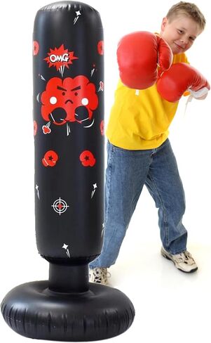 Punching Bag for Kids,Kids Punching Bag Inflatable,Kids Boxing,Quiet Punch,Quiet Punch,Punching Bag for Kids 3-5,Family Games in Saudi Arabia