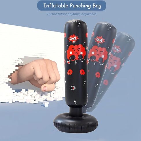 Punching Bag for Kids,Kids Punching Bag Inflatable,Kids Boxing,Quiet Punch,Quiet Punch,Punching Bag for Kids 3-5,Family Games in Saudi Arabia