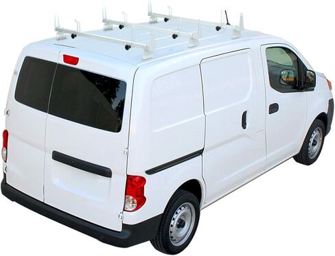 قضبان متقاطعة لسقف الشاحنة الفولاذية طراز X202 من AA-Racks تناسب 2013-On NV200/ 2014-On Transit Connect/ 2013-2017 City Express، 3 بار 50 بوصة - أبيض in Kuwait