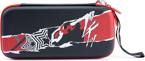 حقيبة حمل لجهاز Nintendo Switch/Switch OLED، حقيبة حمل محمولة واقية للسفر مع 20 فتحة لبطاقة الألعاب، حقيبة تخزين صلبة تناسب وحدة تحكم Switch وملحقات الألعاب (Persona 5) in Kuwait