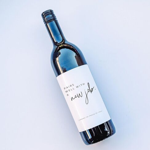 4 New Job Wine Labels, Pairs well with a New Job Wine Labels, New Job Gift Ideas, Gift for her, Gift for him, Congrats on the new job, New Job gift, Promotion gift, gifts for co-worker, office gifts in Saudi Arabia