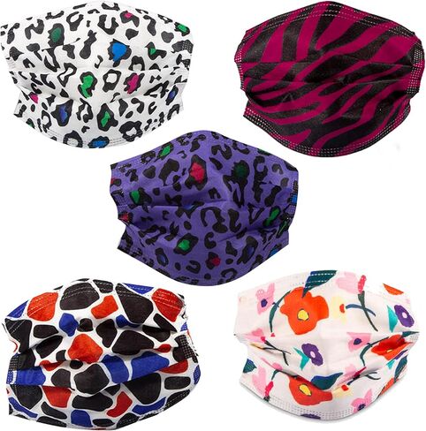 Safe N Wild Disposable Face Masks - 50 Breathable, Soft, Comfortable Masks Disposable - Waterproof 3 Ply Disposable Face Mask in Saudi Arabia