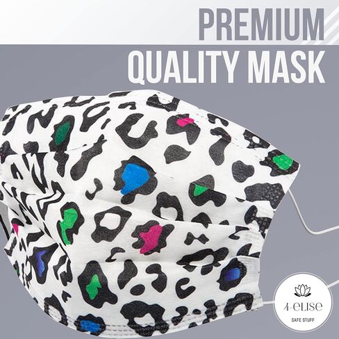 Safe N Wild Disposable Face Masks - 50 Breathable, Soft, Comfortable Masks Disposable - Waterproof 3 Ply Disposable Face Mask in Saudi Arabia