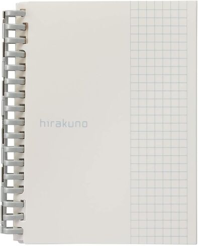 Lihit Lab N1677-0 Open Ring Notebook, Twist Notebook, A6/A5E, hirakuno 17 Holes, White in Kuwait