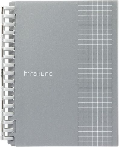 Lihit Lab N1677-0 Open Ring Notebook, Twist Notebook, A6/A5E, hirakuno 17 Holes, White in Kuwait