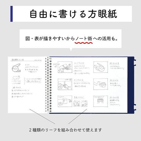 Lihit Lab N1677-0 Open Ring Notebook, Twist Notebook, A6/A5E, hirakuno 17 Holes, White in Kuwait