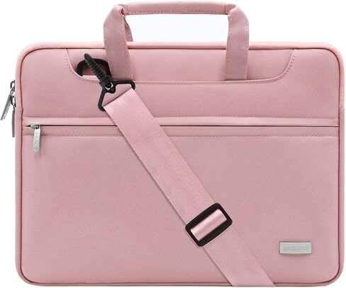 MOSISO Laptop Shoulder Bag Compatible with MacBook Air/Pro,13-13.3 inch Notebook,Compatible with MacBook Pro 14 inch 2023-2021 A2779 M2 A2442 M1, Polyester Sleeve with Back Trolley Belt, Burgundy in Saudi Arabia