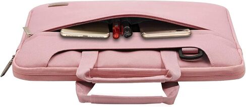 MOSISO Laptop Shoulder Bag Compatible with MacBook Air/Pro,13-13.3 inch Notebook,Compatible with MacBook Pro 14 inch 2023-2021 A2779 M2 A2442 M1, Polyester Sleeve with Back Trolley Belt, Burgundy in Saudi Arabia