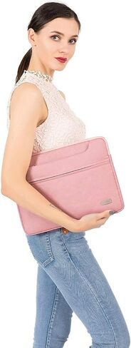 MOSISO Laptop Shoulder Bag Compatible with MacBook Air/Pro,13-13.3 inch Notebook,Compatible with MacBook Pro 14 inch 2023-2021 A2779 M2 A2442 M1, Polyester Sleeve with Back Trolley Belt, Burgundy in Saudi Arabia