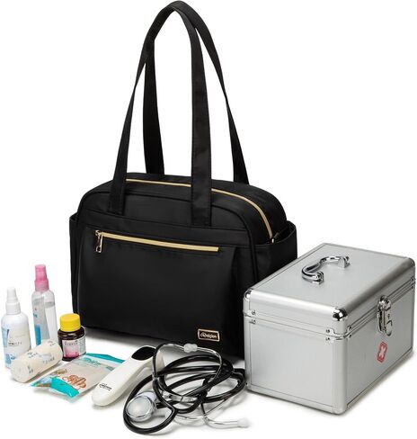 Rabjen Small Nurse Bag for Work with 13'' Laptop Compartment, Utility Laptop Tote Bag with Cup Holder in Saudi Arabia
