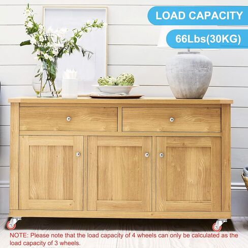 PATIKIL 2" Swivel Caster Wheels, 4 Pack Silent 360 Degree Bearing Rolling Plate Casters with M5 Screws Load Capacity 132Lbs for Furniture Workbench Cart, Red (NO Brake) in Kuwait