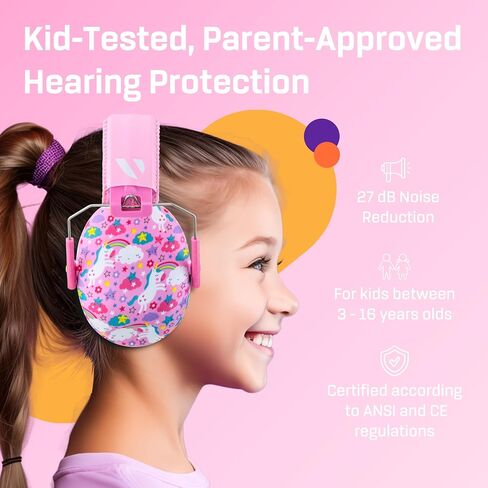 Vanderfields Kids Ear Protection, Noise Canceling Headphones Kids, Age 3-16, 26dB/27dB Noise Reduction, Ear Muffs for Kids in Saudi Arabia