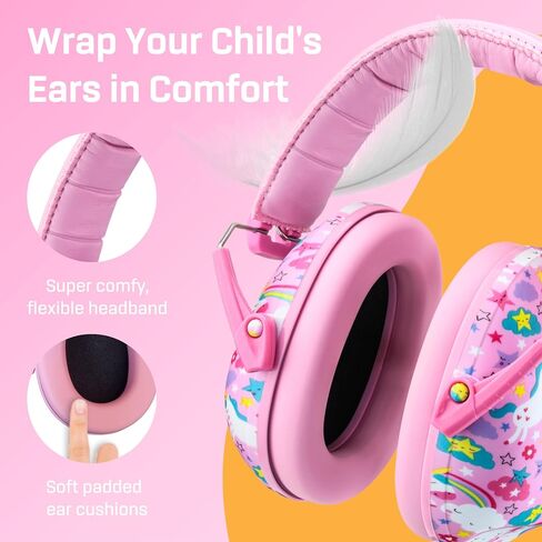 Vanderfields Kids Ear Protection, Noise Canceling Headphones Kids, Age 3-16, 26dB/27dB Noise Reduction, Ear Muffs for Kids in Saudi Arabia