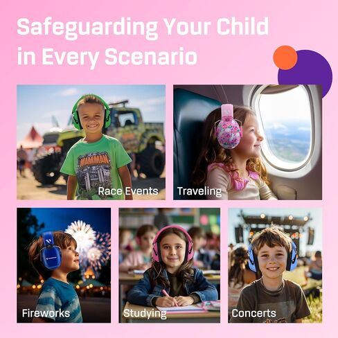 Vanderfields Kids Ear Protection, Noise Canceling Headphones Kids, Age 3-16, 26dB/27dB Noise Reduction, Ear Muffs for Kids in Saudi Arabia