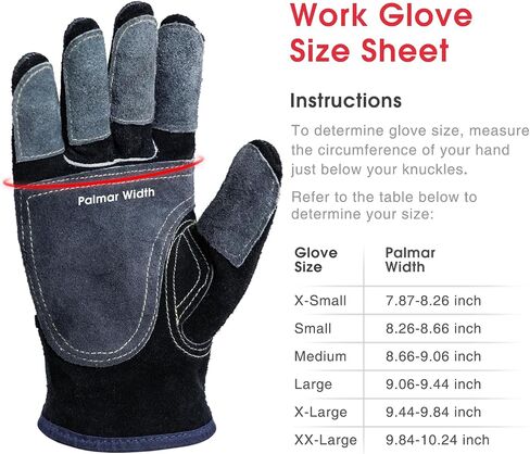 YESWELDER 16 Inches,932℉,Leather Forge MIG Welding Gloves, with Kevlar Stitching Heat/Fire Resistant, Palm Reinforcements, Black-Gray in Saudi Arabia