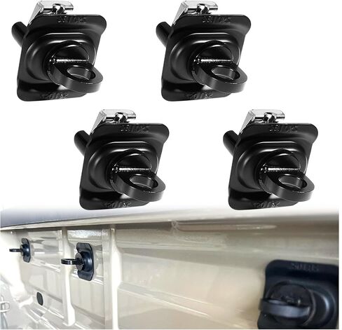 4 PCS Tie Down Anchors Truck Bed Side Wall Anchor Fit for 2014-2023 Chevy Silverado/GMC Sierra Pickup and Chevy Colorado/GMC Canyon 2015-2023 Truck Bed Cargo Tie Down Anchors Accessories in Saudi Arabia