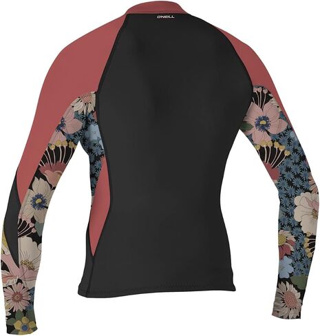 Women's Bahia 1.5mm Full Zip Wetsuit Jacket, Black/Twiggy/Tea Rose, 6 in Saudi Arabia