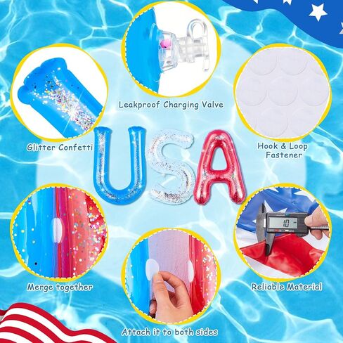 6 قطع من حوض السباحة في الرابع من يوليو، مقاس 20 بوصة قابلة للنفخ لحفلة عيد الاستقلال، مجموعة حمام السباحة في الرابع من يوليو لحفلة حمام السباحة على الشاطئ في يوم الاستقلال (الولايات المتحدة الأمريكية) in Kuwait
