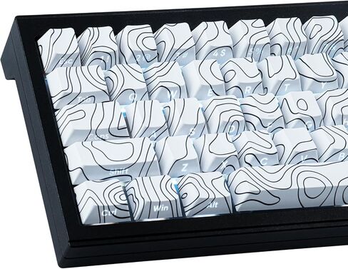 Tsungup Custom Keycaps, Contour Line Cool Key caps Keyboard Keycap (Black) in Kuwait