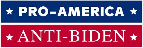 Pro America Anti Biden Political Bumper Sticker / 2024 Trump Republican Candidate Bumper Decal in Saudi Arabia