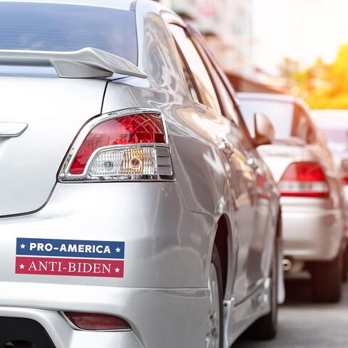 Pro America Anti Biden Political Bumper Sticker / 2024 Trump Republican Candidate Bumper Decal in Saudi Arabia