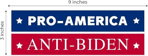 Pro America Anti Biden Political Bumper Sticker / 2024 Trump Republican Candidate Bumper Decal in Saudi Arabia