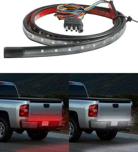 شريط إضاءة LED مقاس 48 بوصة 60 بوصة، مصابيح سرير الشاحنة، شريط إضاءة الباب الخلفي، شريط إضاءة الباب الخلفي لملحقات السيارة، شريط إضاءة الباب الخلفي LED بصف واحد، شريط إضاءة مقاوم للماء (60 بوصة) in Kuwait