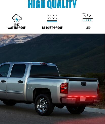 شريط إضاءة LED مقاس 48 بوصة 60 بوصة، مصابيح سرير الشاحنة، شريط إضاءة الباب الخلفي، شريط إضاءة الباب الخلفي لملحقات السيارة، شريط إضاءة الباب الخلفي LED بصف واحد، شريط إضاءة مقاوم للماء (60 بوصة) in Kuwait